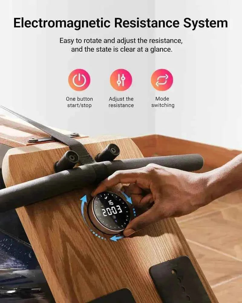 Merach 950r3z Dual Resistance Wood Rower