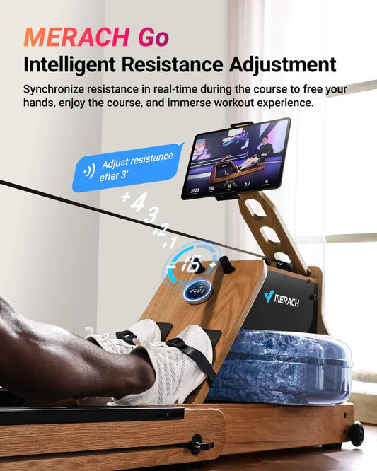 New Arrival 950R3Z Dual Resistance Wood Rower - Merach US