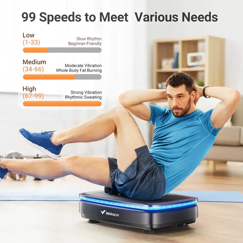 MR-2439b1 Vibration Plate with Bands and Cool Lights