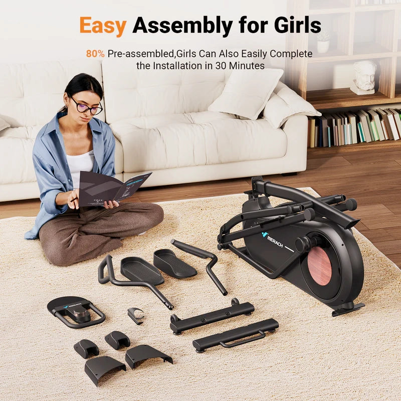 E27b1 Self-Powered Elliptical Machine with 470mm Stride