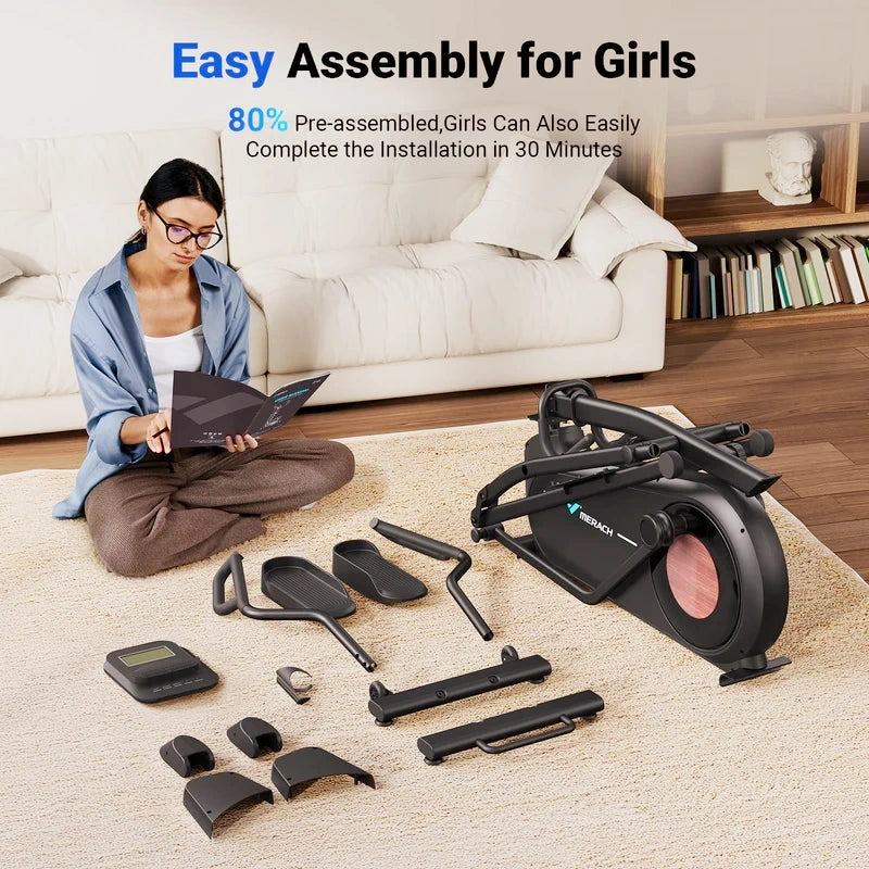 E27b3 Manual Resistance Elliptical Machine with 470mm Stride