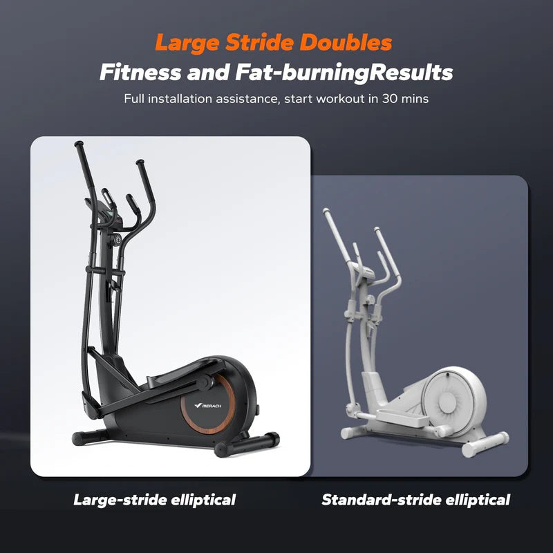New Arrival Merach E33B4 Elliptical with multi Resistance Levels for Home Exercise - Merach US