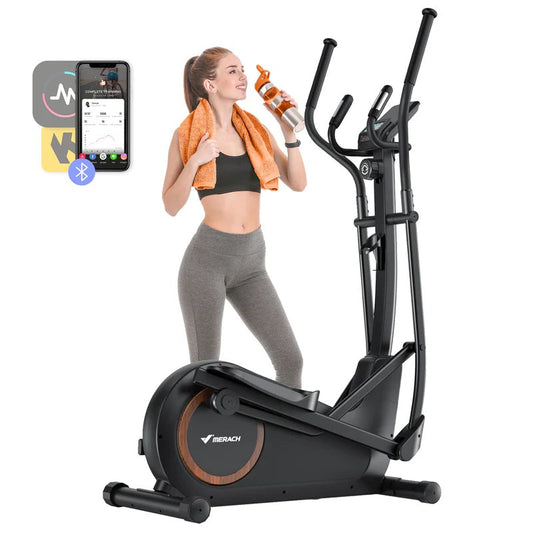 New Arrival Merach E33B4 Elliptical with multi Resistance Levels for Home Exercise - Merach US