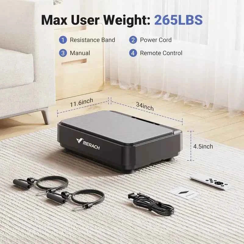 MR-2441B Mini Vibration Plate with Resistance Ropes for Whole Body Fitness