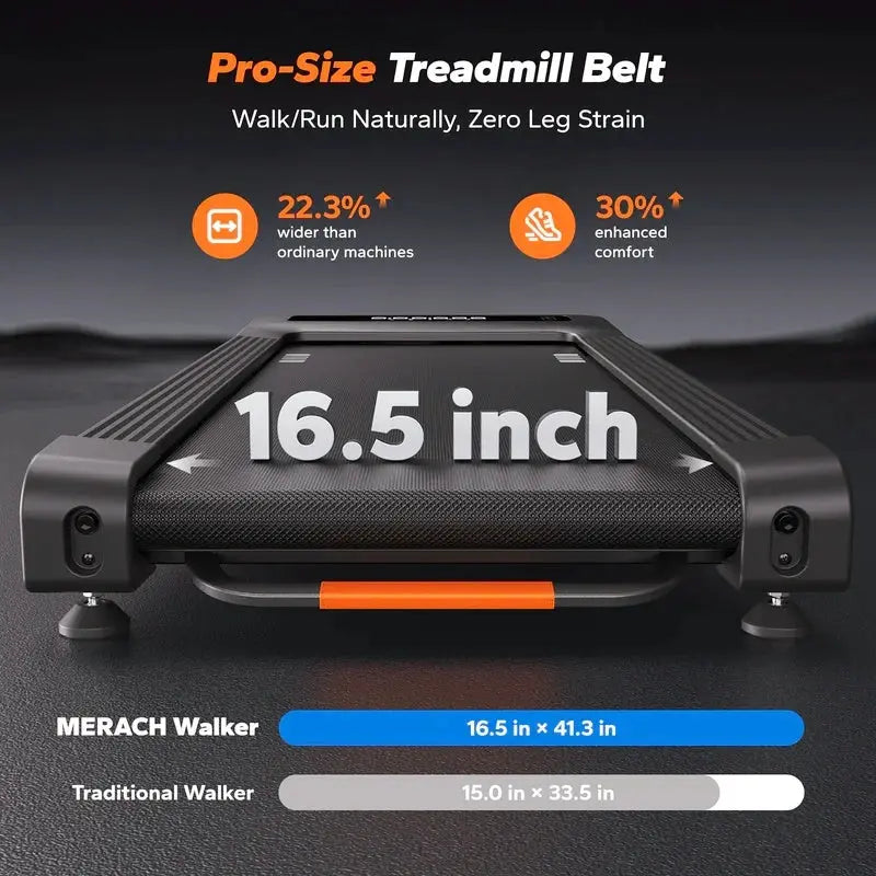 NovaWalk W50 TrekPad – 0–12% Incline Adjustable Walking Pad - Merach US