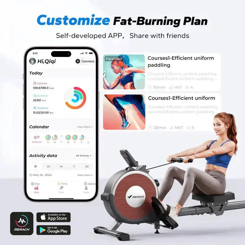 Q1S-Manual Resistance Rower Your Home Gym Equipment - Merach US