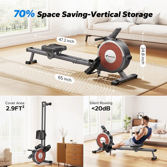 Merach Q1S Rower Manual-Resistance Affordable Rowing Machine - Merach US