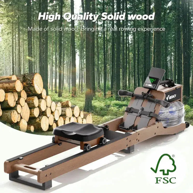 R23 Water Resistance Wood Rowing Machine - Merach US