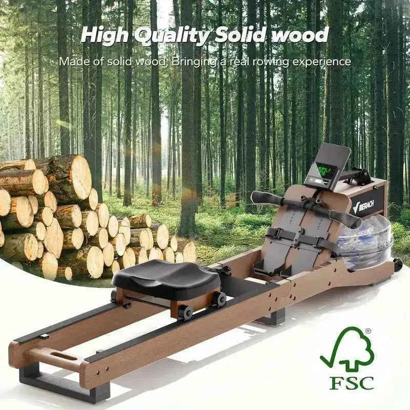 R23 Water Resistance Wood Rowing Machine