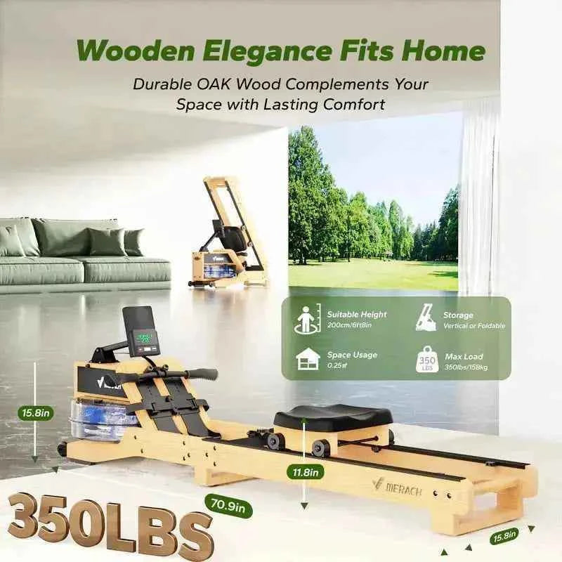 Oak Rower R23 Water Resistance Foldable Rowing Machine