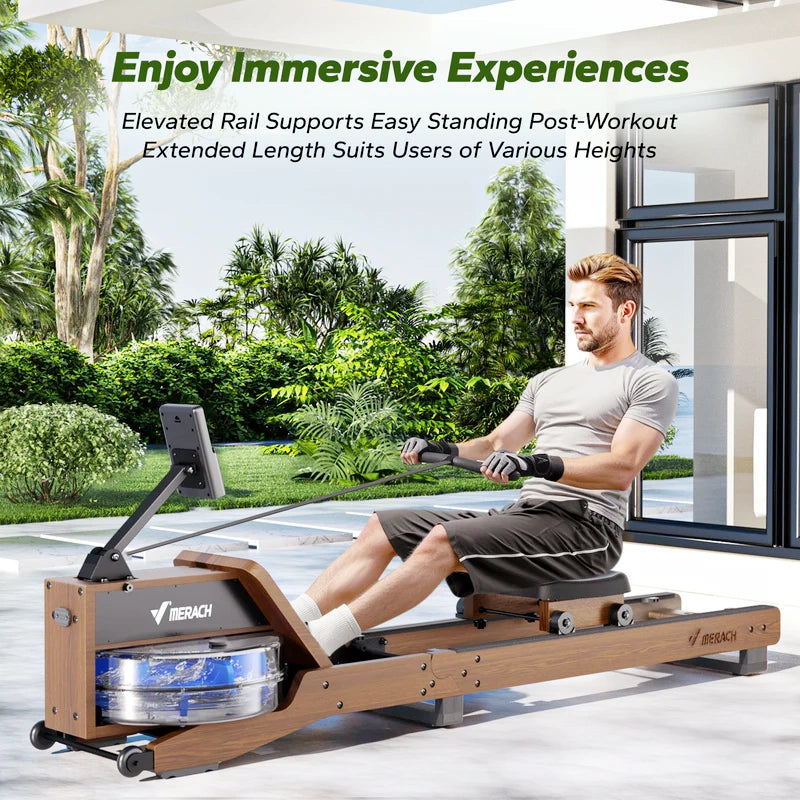 Merach R23 Eco-Rubberwood Water Rowing Machine