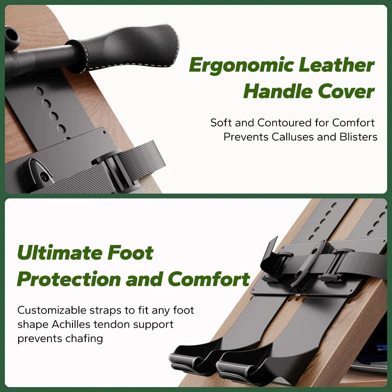 R23 Eco-Rubberwood Water Rowing Machine