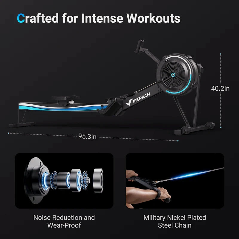 Merach NovaRow R50 Air Resistance Rower Best Rowing Machine for Home