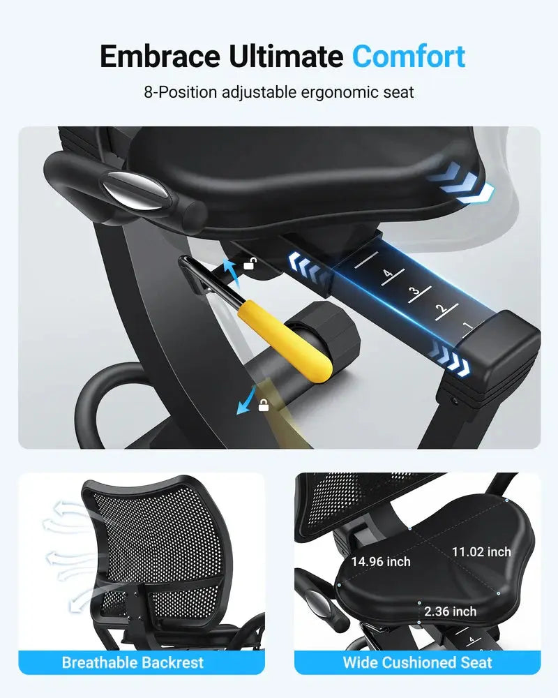 Merach S19 Recumbent Exercise Bike for Home Joint-Friendly Workouts Merach