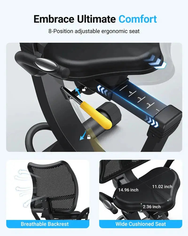 S19 Recumbent Exercise Bike for Pain-free Workouts - Merach US