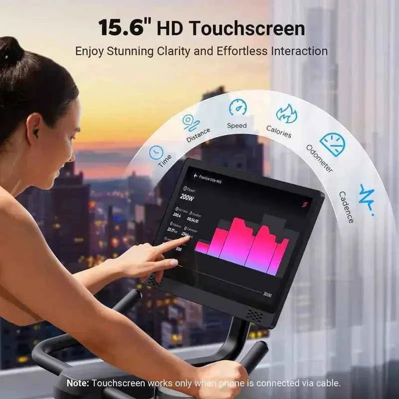 S26Pro Stationary Bike with HD Touchscreen