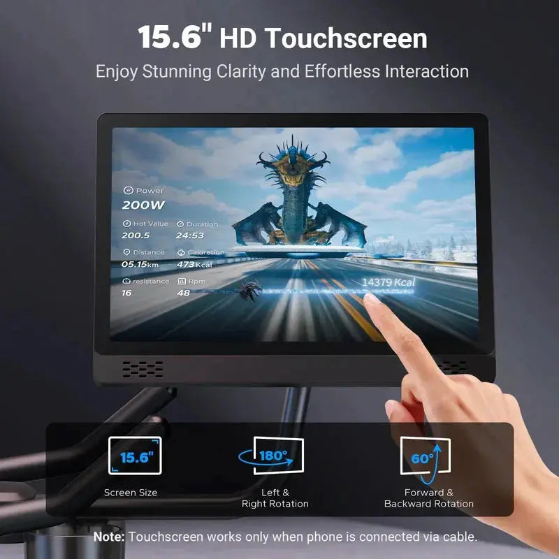 S26Pro Stationary Bike with HD Touchscreen - Merach US