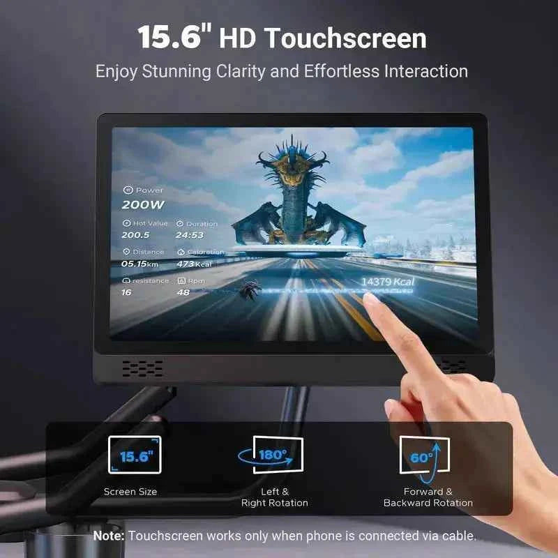 S26Pro Stationary Bike with HD Touchscreen