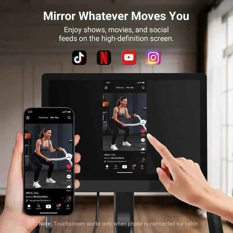 S26Pro Stationary Bike with HD Touchscreen