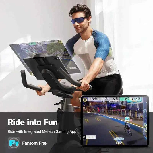 S28 Smart Exercise Bike Off-Road Cycling at Home with Incline - Merach US