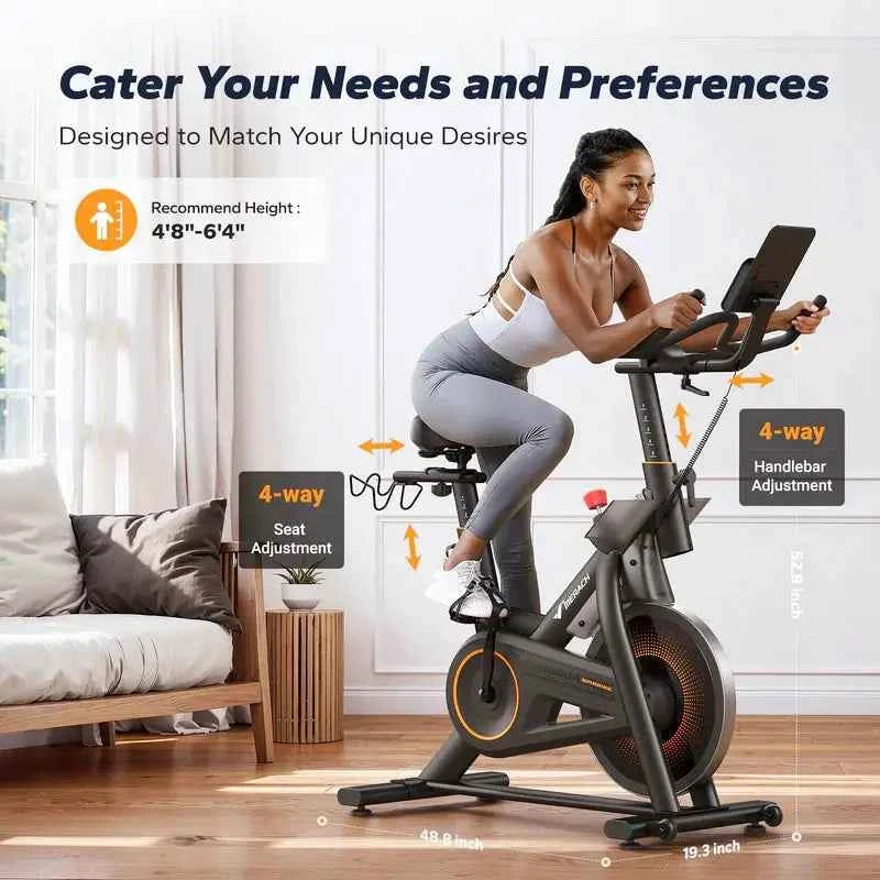 S29 Indoor Cycling Exercise Bike with 40lbs Flywheel & 350lbs Capacity