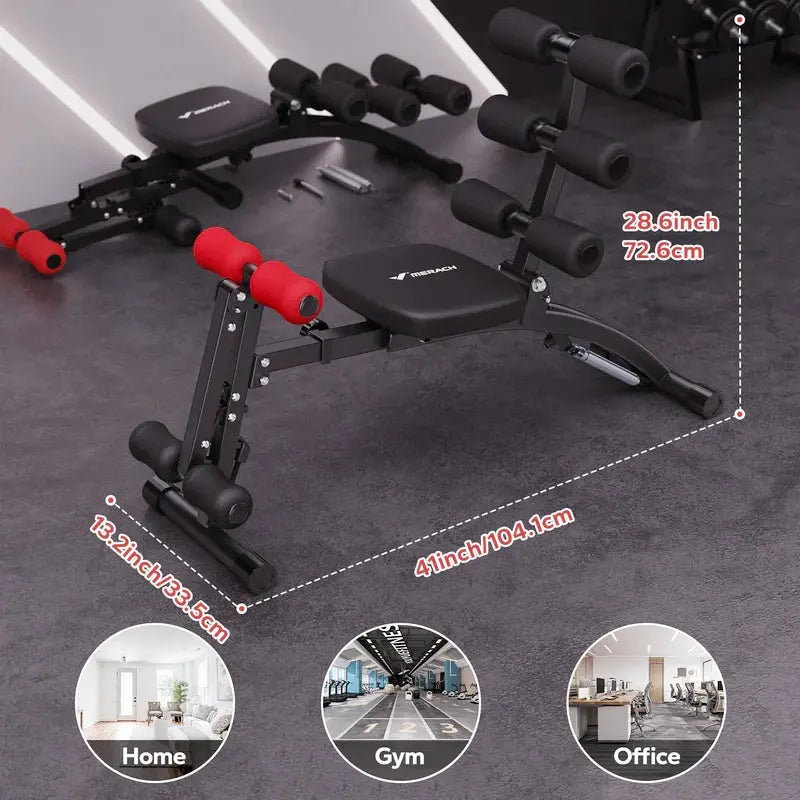MR-2415b1 Multi-Functional Adjustable Ab Trainer for Ultimate Core Strength - Merach US