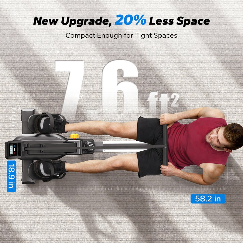 Meracg R25 Affordable Magnetic Foldable Rowing Machine