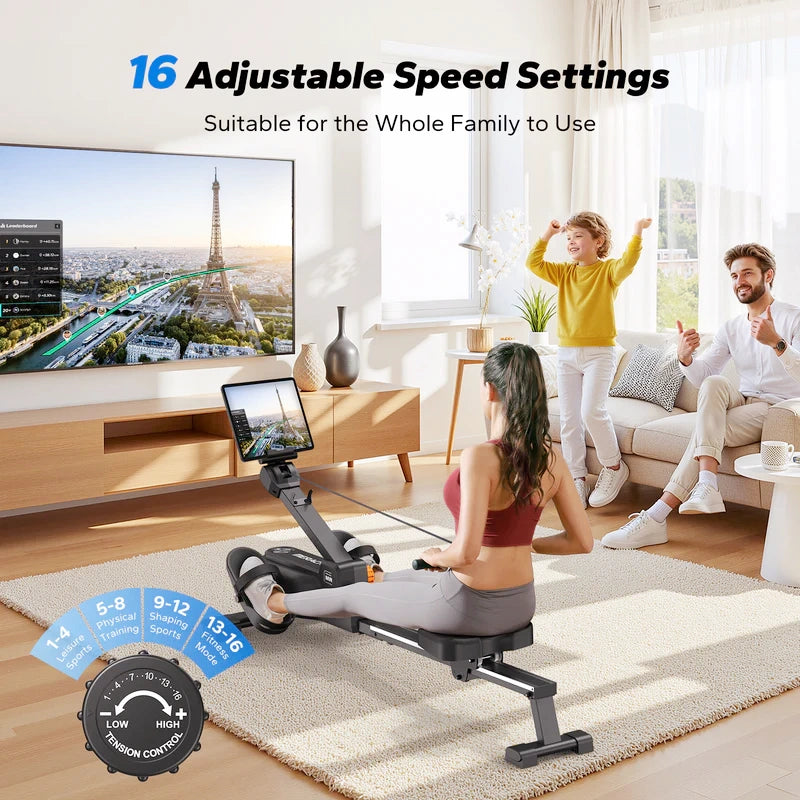 Meracg R25 Affordable Magnetic Foldable Rowing Machine