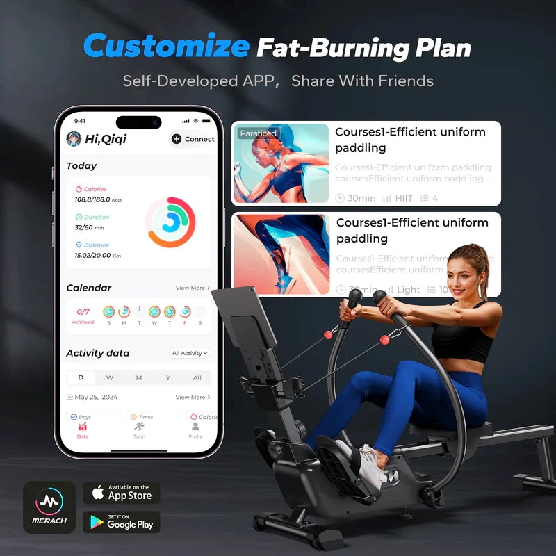 Merach R26 Double-Scull Magnetic Rowing Machine for Home