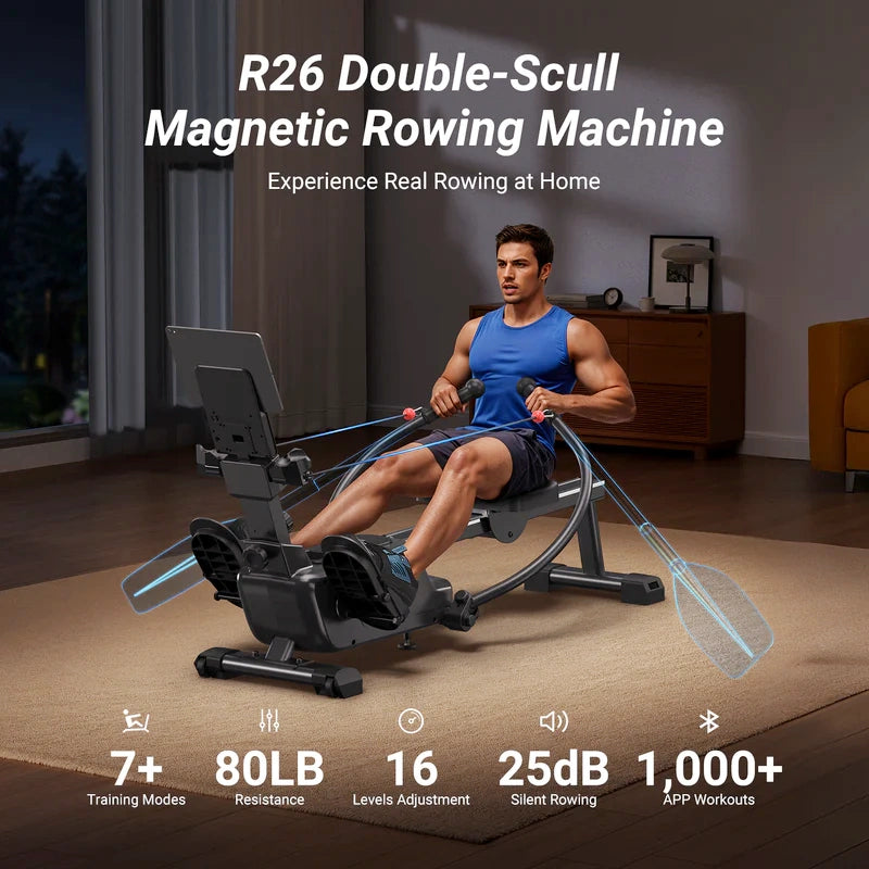 Merach R26 Double-Scull Magnetic Rowing Machine for Home