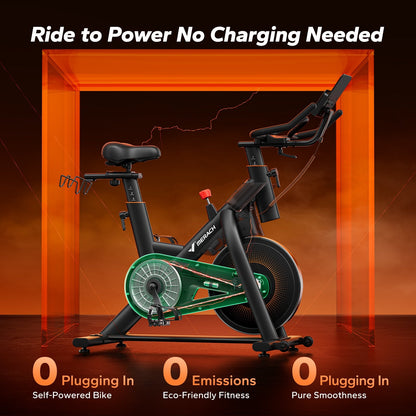 Merach S29B2 Self-Powered Exercise Bike with Auto Resistance Nice Stationary Bike