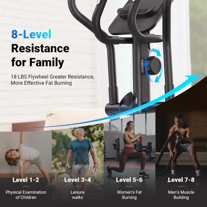 E27b3 Manual Resistance Elliptical Machine with 470mm Stride - Merach US