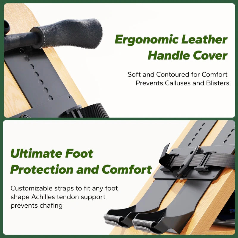 R23 Luxe-Oak Foldable Water Rowing Machine
