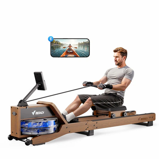 Merach R23 Eco-Rubberwood Water Rowing Machine