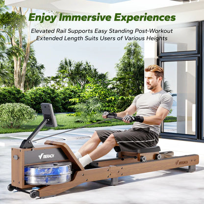 Merach R23 Eco-Rubberwood Water Rowing Machine