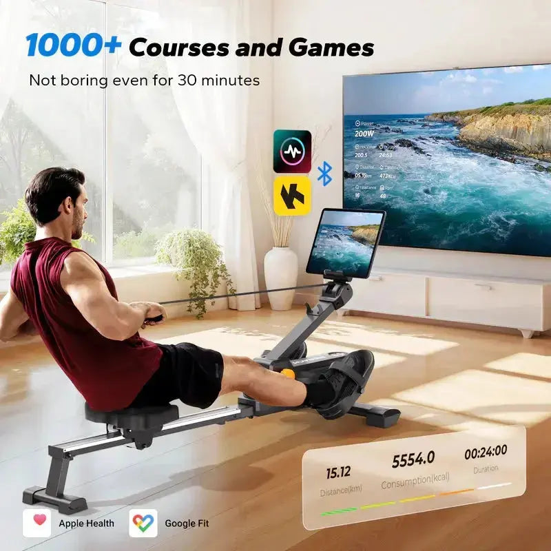 Economical Wood Rower R25 Rowing Machine with Magnetic Resistance - Merach US