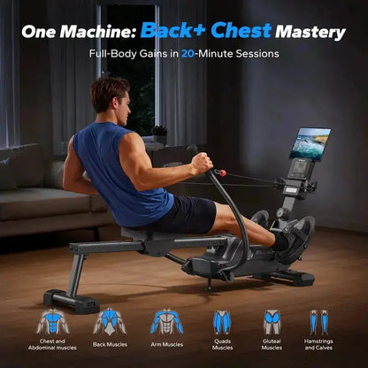 Real Rowing Feel R26 Indoor Double-Scull Magnetic Rowing Machine - Merach US