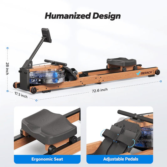 R28 Water Pro Rowing Machine with Immersive Rowing Experience - Merach US