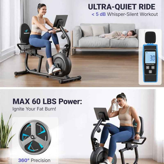 S08 Recumbent Exercise Bike for Home with Smart Bluetooth