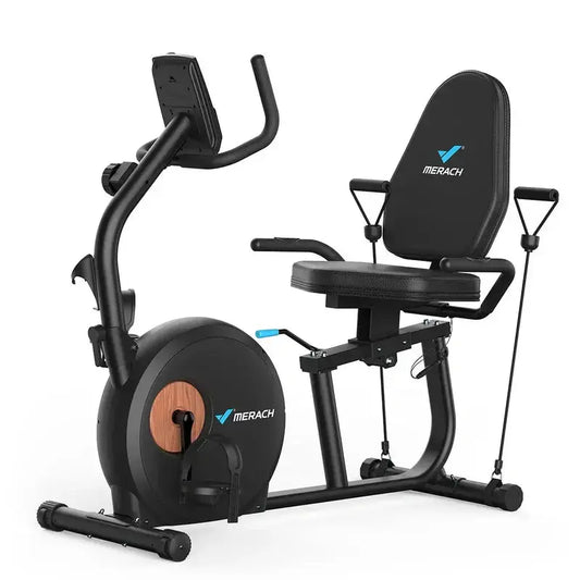 S23 Recumbent Exercise Bike With Resistance Bands Merach