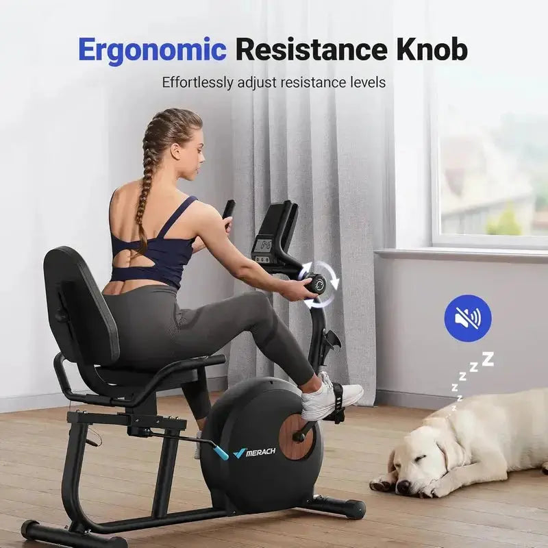S23 Recumbent Exercise Bike With Resistance Bands Merach