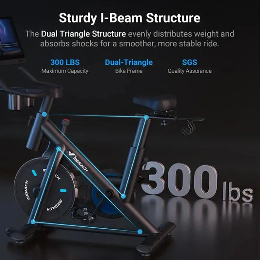 S26Pro Stationary Bike with HD Touchscreen - Merach US