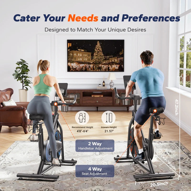 S36 Magnetic Exercise Bike with 330lbs Capacity