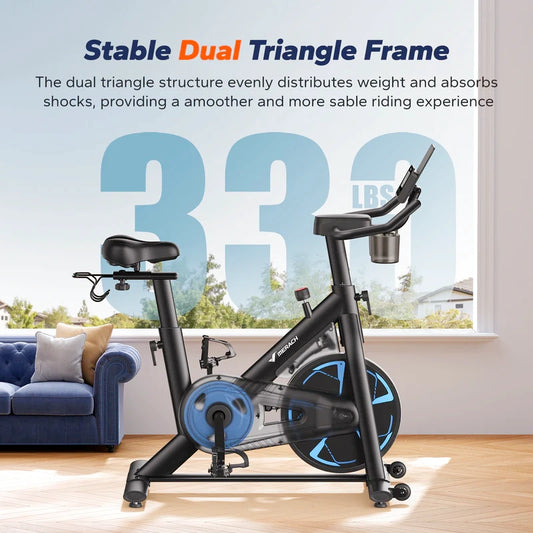 S36 Magnetic Exercise Bike with 330lbs Capacity
