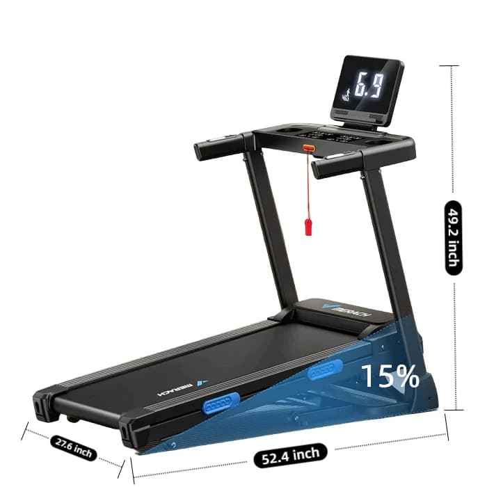 New Arrival T12B2  15% Auto Incline Foldable Treadmill