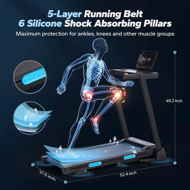 T12B1 Foldable Treadmill with 6% Incline Merach