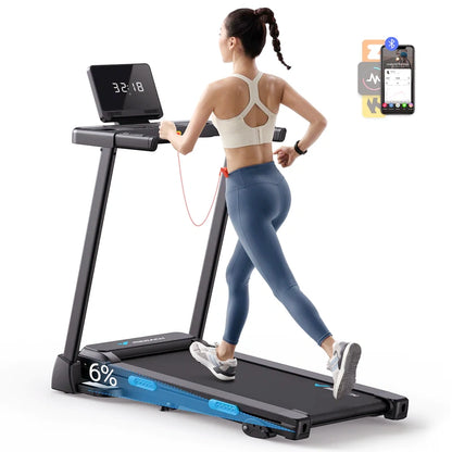 T12 Foldable Walking Treadmill with 6% Incline