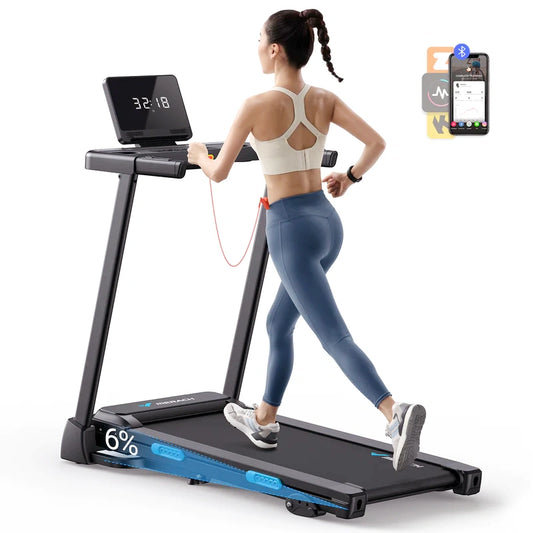 T12 Foldable Walking Treadmill with 6% Incline