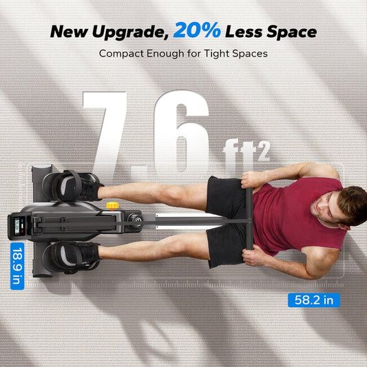 Meracg R25 Affordable Magnetic Foldable Rowing Machine