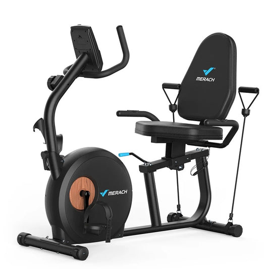 S23 Recumbent Exercise Bike With Resistance Bands - Merach US